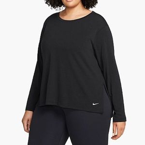 Nike Yoga Dry-Fit Women’s Plus Size Long Sleeve Black Top Sz 1X NWT